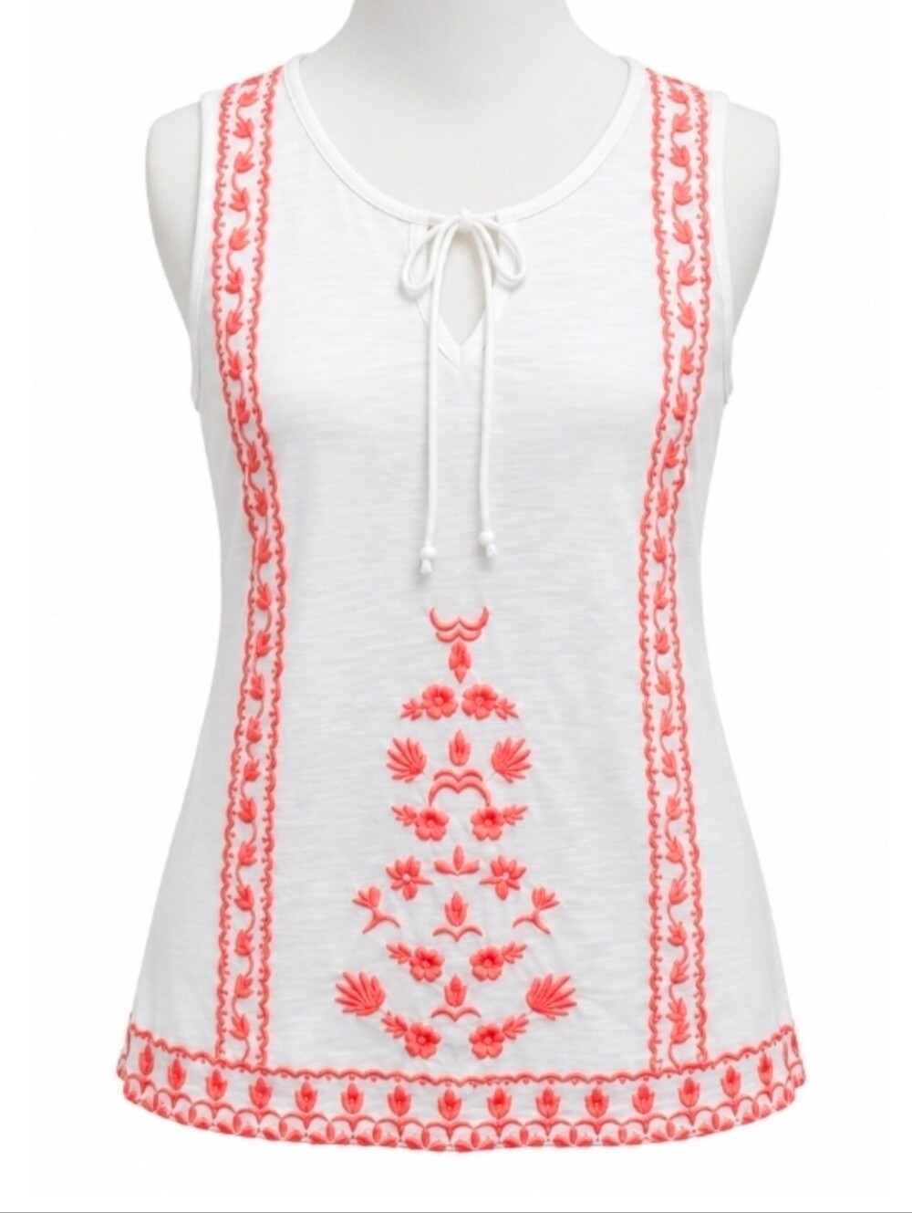 LOFT Embroidered Tank Top Size M NWT